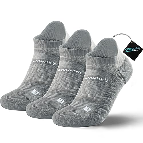 Coolmax 3 Pack Laufsocken Sneaker Socken Kurz Wandersocken Kompressionssocken Damen Herren Sportsocken Anti-Blasen-socken Running Socks Low Cut, Atmungsaktiv und Schweißableitend von Rahhint