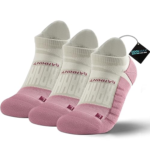 Coolmax 3 Pack Laufsocken Sneaker Socken Kurz Wandersocken Kompressionssocken Damen Herren Sportsocken Anti-Blasen-socken Running Socks Low Cut, Atmungsaktiv und Schweißableitend von Rahhint