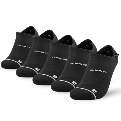Rahhint Damen Coolmax Kompressions Laufsocken Wandersocken 5-Pack Sneaker Socken, Atmungsaktive Sportsocken mit Silikon-Fersenverstärkung – Größe 35-47 von Rahhint