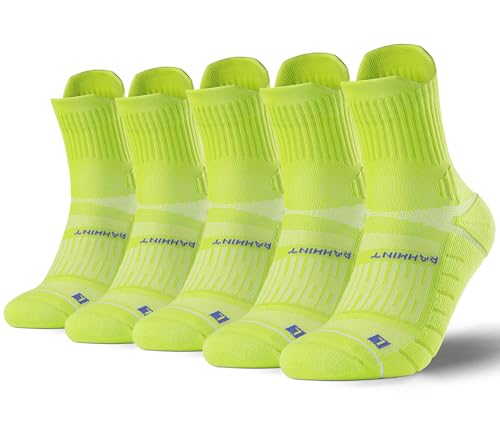 Rahhint 5 Paar Coolmax Wandersocken Sommer Quarter Anti-Blasen Atmungsaktiv Trekkingsocken Kurz Outdoor Laufsocken für Herren Damen von Rahhint