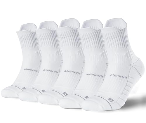 Rahhint 5 Paar Coolmax Wandersocken Sommer Quarter Anti-Blasen Atmungsaktiv Trekkingsocken Kurz Outdoor Laufsocken für Herren Damen von Rahhint