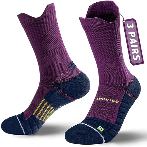 Rahhint Coolmax 3 Pack Kompressions Laufsocken Herren Damen Anti-Blasen-socken Running Socks Sportsocken mit TAB-Design, Kompressionszone, Belüftungsnetz und Fußgewölbeunterstützung, Größe 35-62 von Rahhint Pro