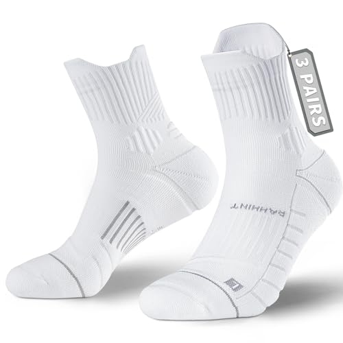 Rahhint Coolmax Wandersocken Sommer 3 Paar Quarter Anti-Blasen Atmungsaktiv Trekkingsocken Kurz Outdoor Laufsocken für Herren Damen von Rahhint