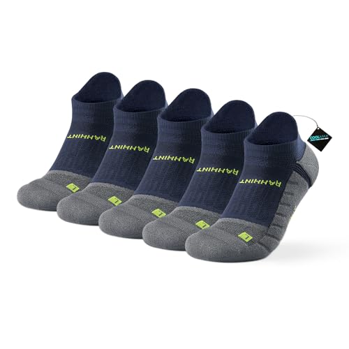 Rahhint Coolmax Kurze Laufsocken für Damen und Herren 5 Paar Kompressionssocken Wandersocken Sportsocken Anti Blasen Atmungsaktiv und Schweißableitend 35-38,39-42 von Rahhint