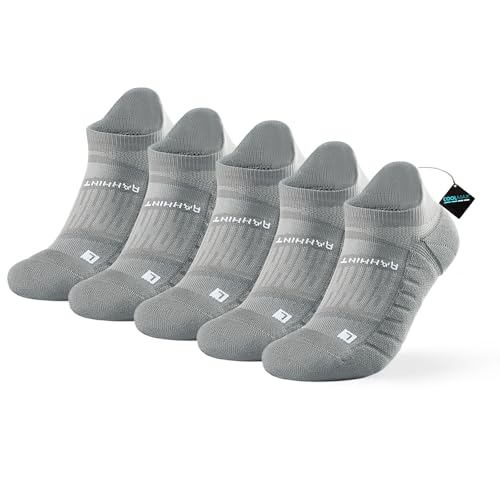 Rahhint Coolmax Kurze Laufsocken für Damen und Herren 5 Paar Kompressionssocken Wandersocken Sportsocken Anti Blasen Atmungsaktiv und Schweißableitend 35-38,39-42 von Rahhint