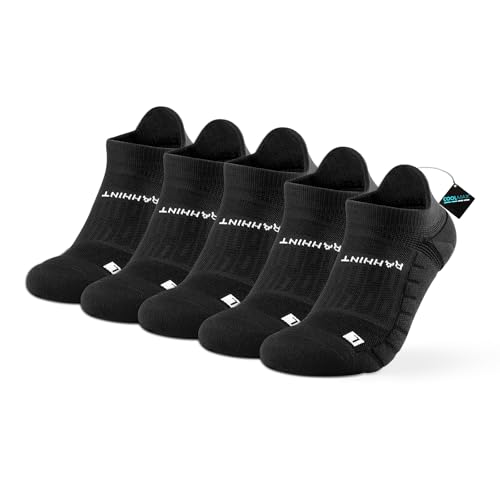 Rahhint Coolmax Kurze Laufsocken für Damen und Herren 5 Paar Kompressionssocken Wandersocken Sportsocken Anti Blasen Atmungsaktiv und Schweißableitend 35-38,39-42 von Rahhint