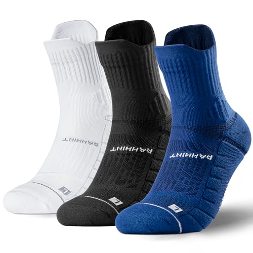 Rahhint Coolmax Wandersocken Sommer 3 Paar Quarter Anti-Blasen Atmungsaktiv Trekkingsocken Kurz Outdoor Laufsocken für Herren Damen von Rahhint