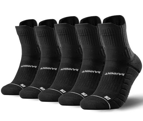 Rahhint 5 Paar Coolmax Wandersocken Sommer Quarter Anti-Blasen Atmungsaktiv Trekkingsocken Kurz Outdoor Laufsocken für Herren Damen von Rahhint