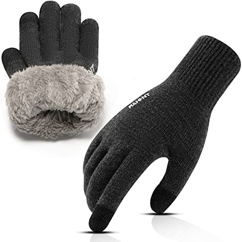 Rahhint Thermo Winterhandschuhe Herren Dicke Warm Touchscreen-Handschuhe Damen Wollehandschuhe Fleece Stretch Bequem Material Strickhandschuhe von Rahhint