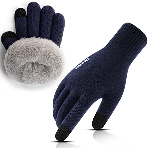 Rahhint Thermo Winterhandschuhe Herren Dicke Warm Touchscreen-Handschuhe Damen Wollehandschuhe Fleece Stretch Bequem Material Strickhandschuhe von Rahhint