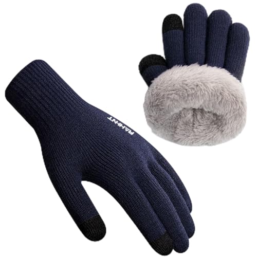 Rahhint Winterhandschuhe Herren Damen Touchscreen Thermohandschuhe Warme Wollstrickhandschuhe mit Fleecefutter von Rahhint
