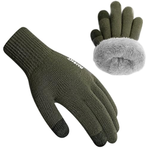 Unisex Kinder Handschuhe Winter für Jungen Mädchen Thermohandschuhe Touchscreen Winterhandschuhe Warme Wollstrickhandschuhe mit Fleecefutter 3-15 Jahre von Rahhint