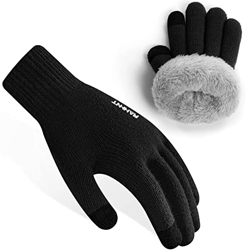 Unisex Kinder Handschuhe Winter für Jungen Mädchen Thermohandschuhe Touchscreen Winterhandschuhe Warme Wollstrickhandschuhe mit Fleecefutter 3-15 Jahre von Rahhint