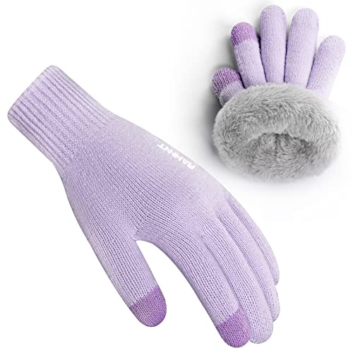 Unisex Kinder Handschuhe Winter für Jungen Mädchen Thermohandschuhe Touchscreen Winterhandschuhe Warme Wollstrickhandschuhe mit Fleecefutter 3-15 Jahre von Rahhint