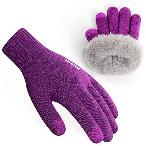 Unisex Kinder Handschuhe Winter für Jungen Mädchen Thermohandschuhe Touchscreen Winterhandschuhe Warme Wollstrickhandschuhe mit Fleecefutter 3-15 Jahre von Rahhint