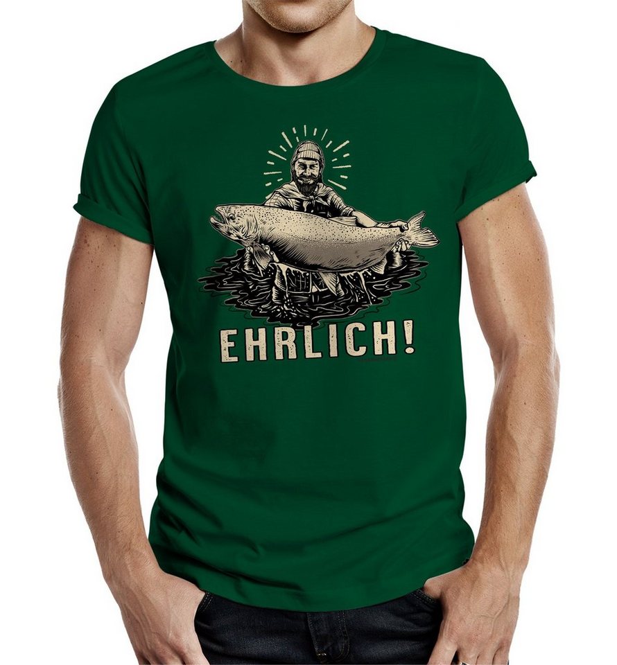RAHMENLOS® T-Shirt Das Geschenk für Fischer und Angler Guter Fang - ehrlich"" von RAHMENLOS®
