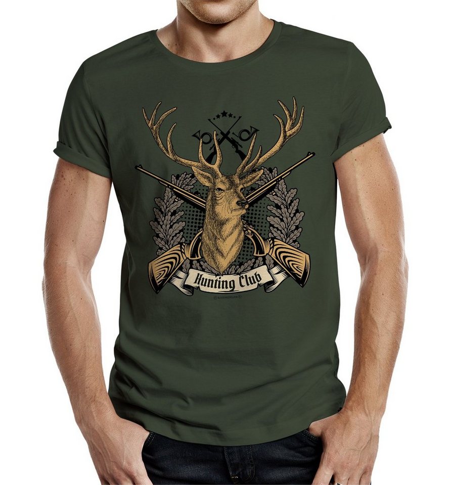 RAHMENLOS® T-Shirt Das Geschenk für Jäger Hunting Club"" von RAHMENLOS®