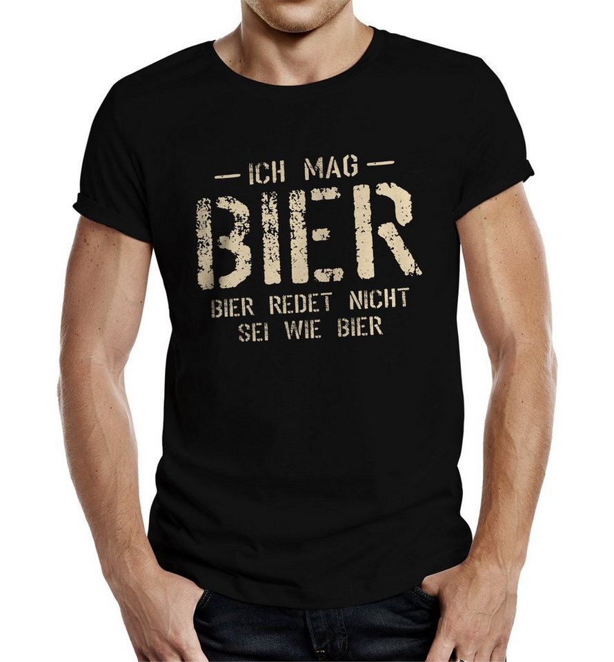 RAHMENLOS® T-Shirt Das Party Geschenk für Männer: Ich mag Bier... von RAHMENLOS®