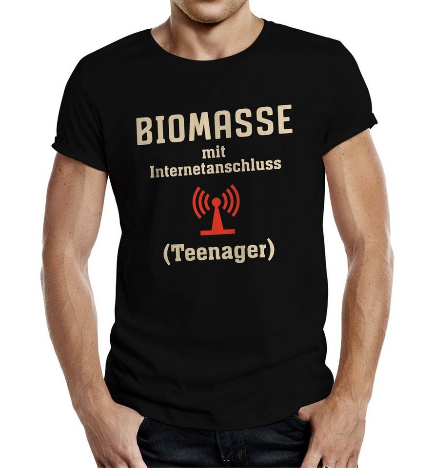 RAHMENLOS® T-Shirt Geschenk für Teenager - Biomasse mit Internetanschluss von RAHMENLOS®