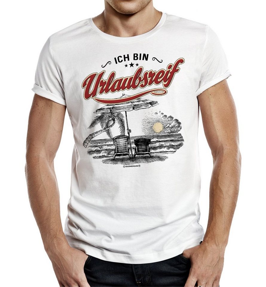 RAHMENLOS® T-Shirt Geschenk für Urlaubsreife Menschen - ich bin urlaubsreif von RAHMENLOS®