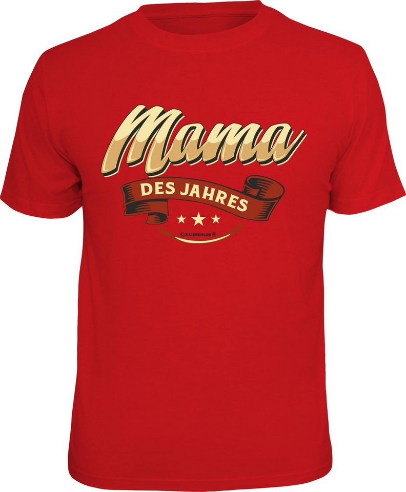 RAHMENLOS® T-Shirt als Geschenk für Mütter zum Muttertag: Mama des Jahres von RAHMENLOS®