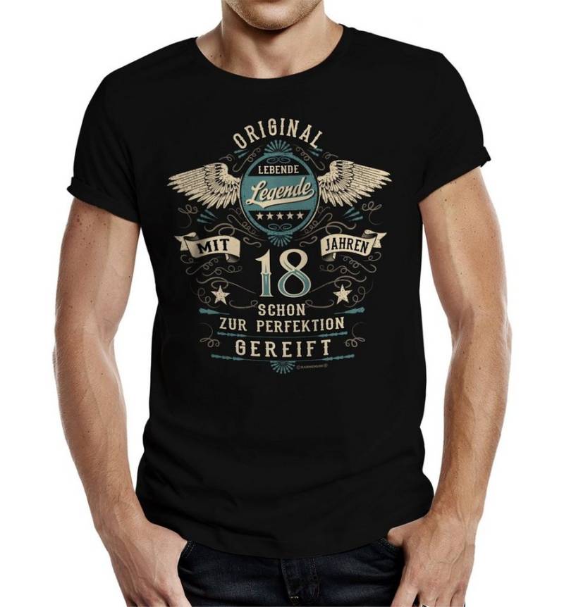 RAHMENLOS® T-Shirt als Geschenk zum 18. - Lebende Legende zur Perfektion gereift von RAHMENLOS®