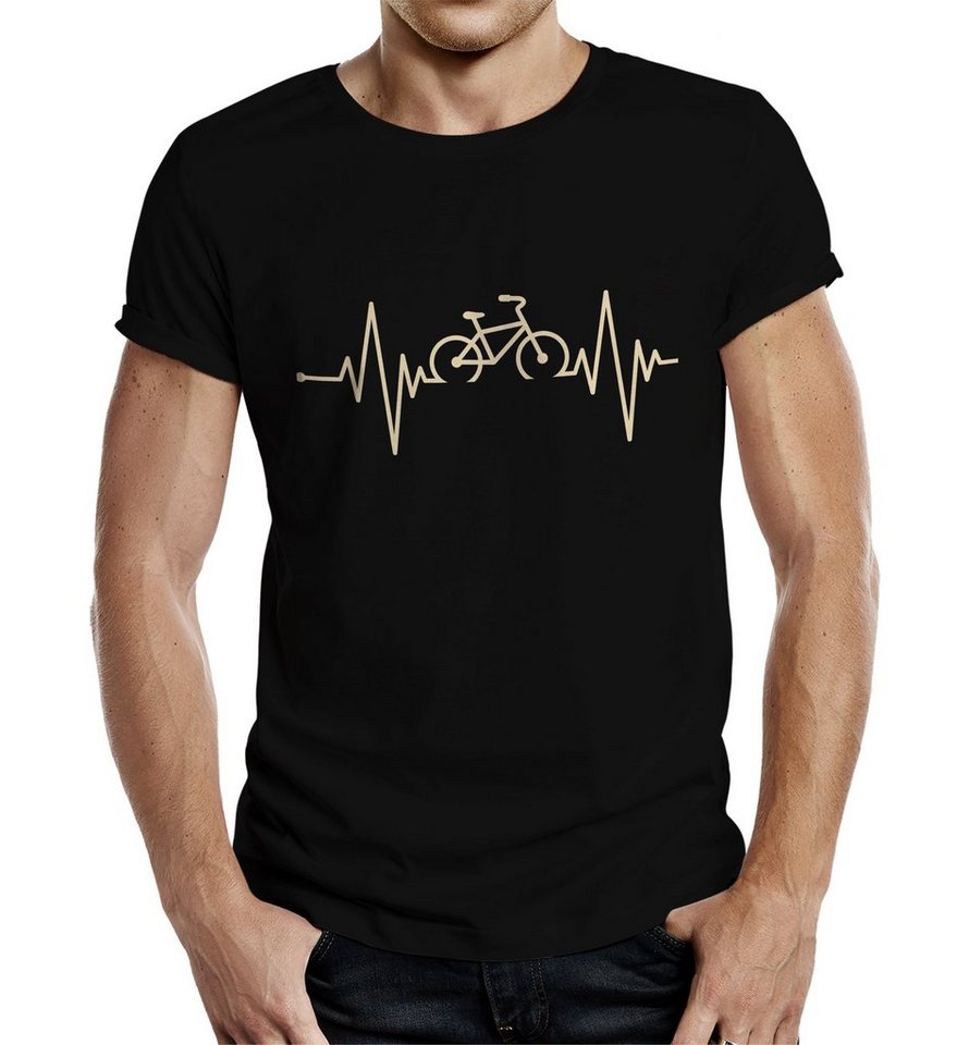 RAHMENLOS® T-Shirt für Radfahrer: Herzschlag Fahrradfahrer von RAHMENLOS®