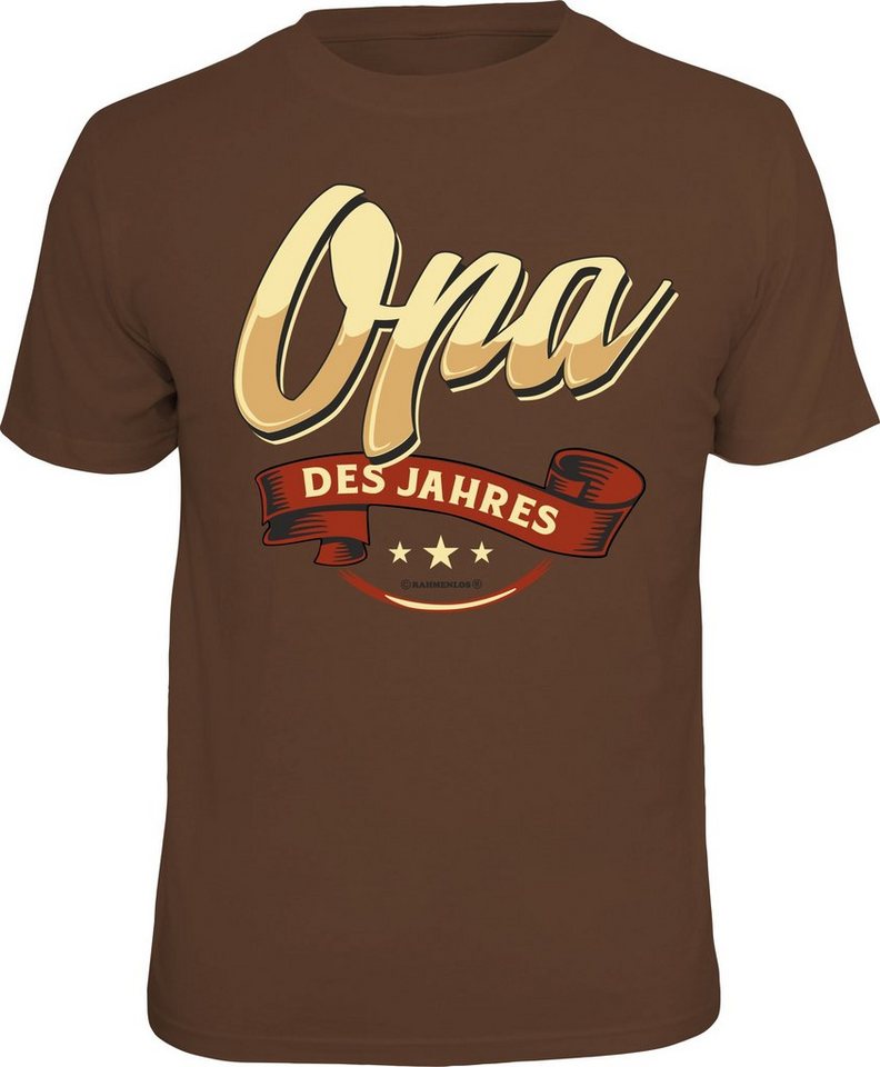 RAHMENLOS® T-Shirt für den Großvater - Opa des Jahres von RAHMENLOS®