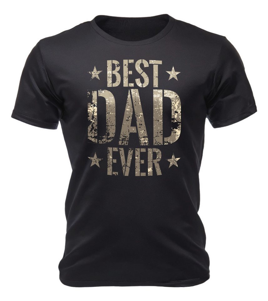 RAHMENLOS® T-Shirt im Camouflage Look zum Vatertag: Best Dad Ever von RAHMENLOS®