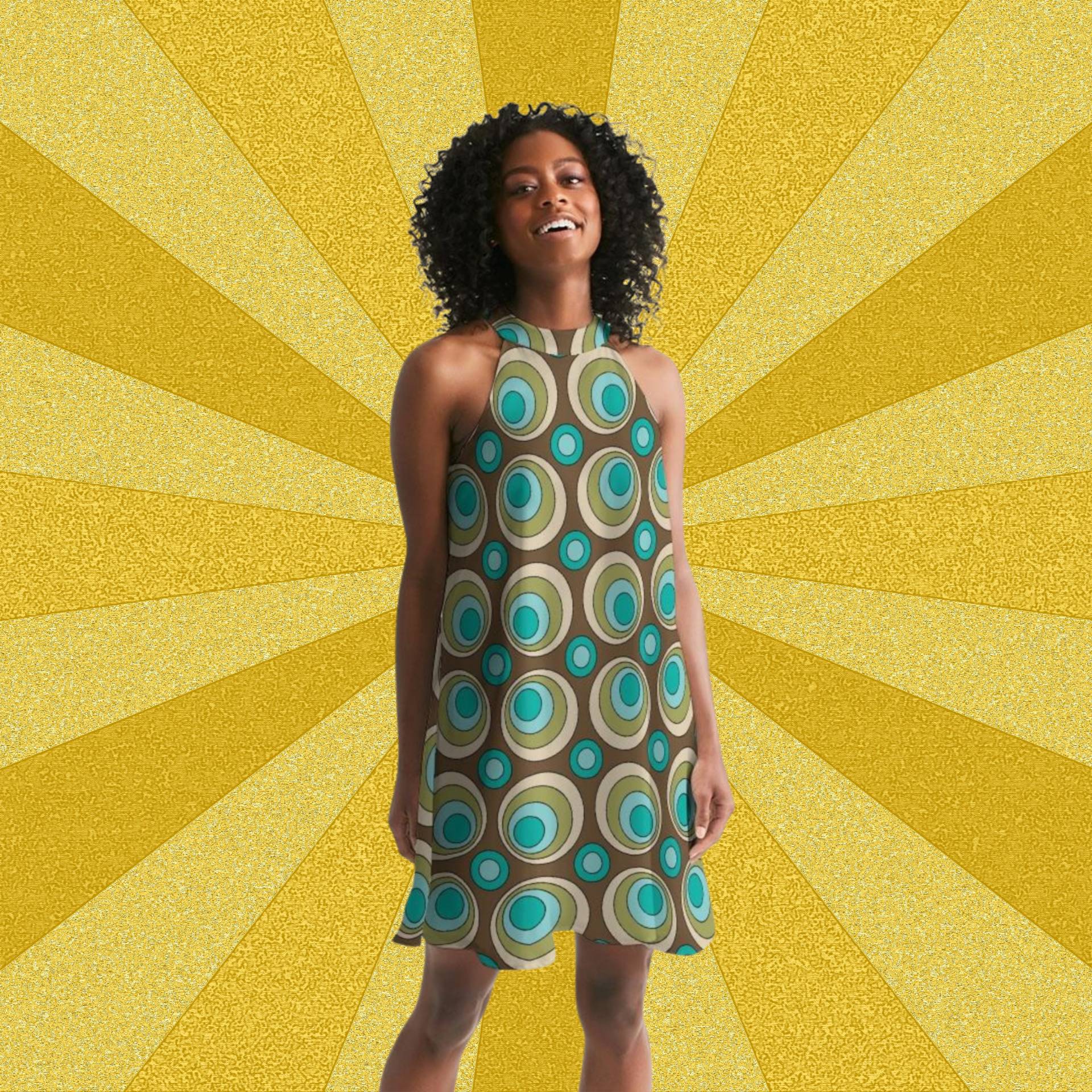 70Er Kleid, Kleidung, Großes Neckholder Ärmelloses Retro Kleidung Frauen, Festival Cooles Hippie Damenkleider 70Er Kleid, Kleidung, Großes Neckholder Ärmelloses Retro Kleidung Frauen, Festival Cooles Hippie Damenkleider von RaianasVibes