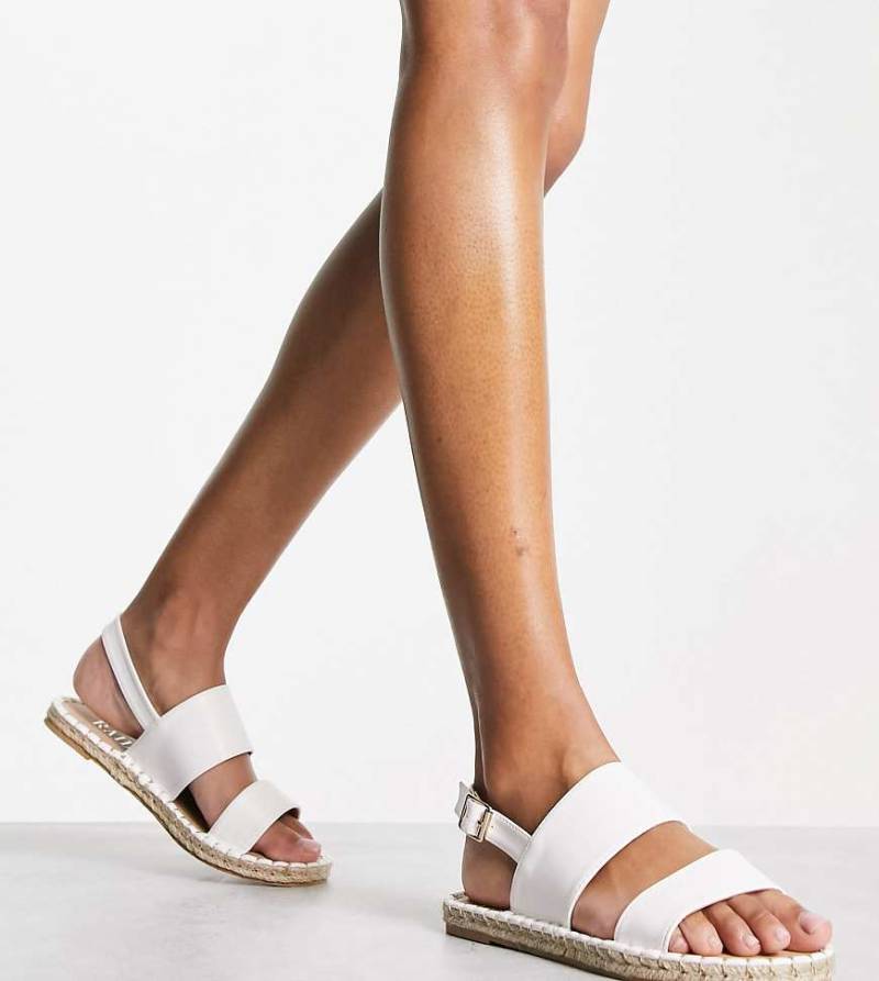 RAID Wide Fit - Margot - Espadrilles-Sandalen in Weiß von Raid Wide Fit