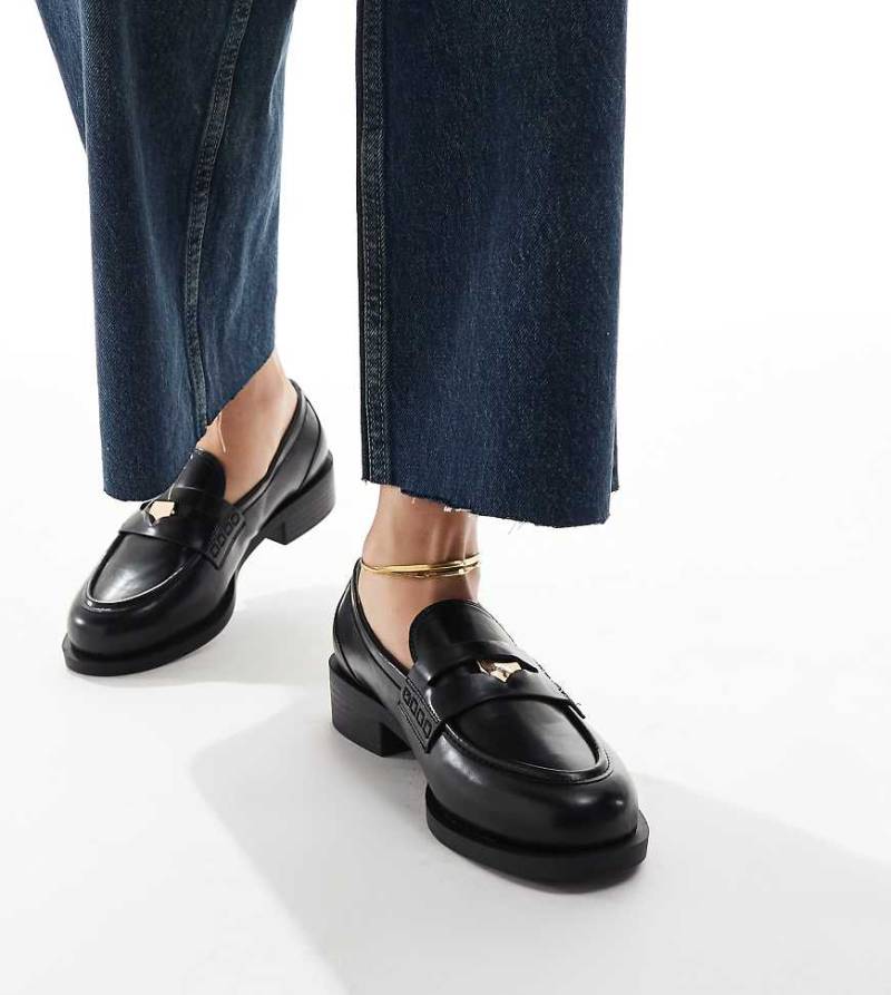 RAID Wide Fit - Nonnie - Penny-Loafer in Schwarz von Raid Wide Fit