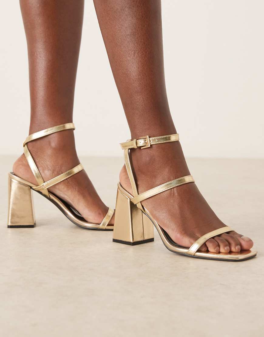 RAID - Jeeya - Sandaletten in Gold mit Blockabsatz-Goldfarben von Raid
