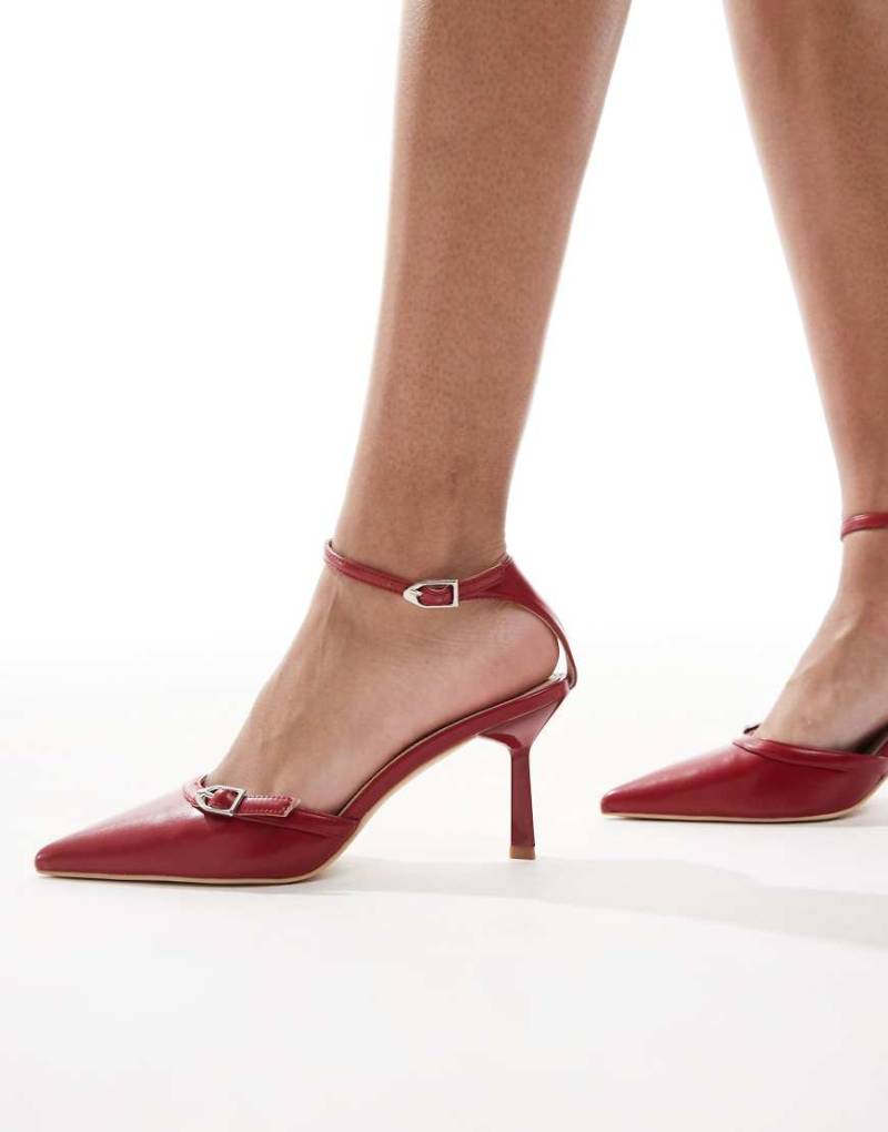 Raid - Bexlie - Schuhe in Rot mit Kitten-Absatz und Schnalle von Raid