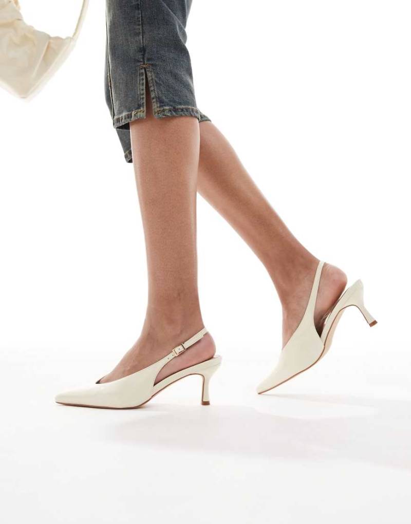 Raid - Tristen - Pumps in Buttergelb mit Fersenriemen und Kitten-Absatz von Raid