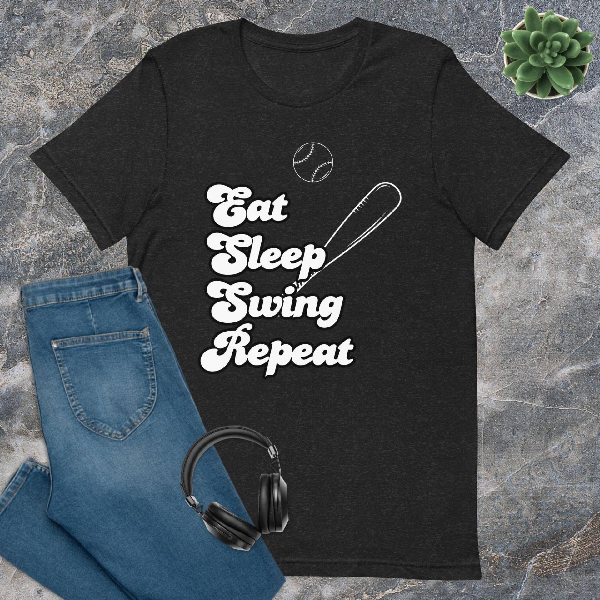 Eat Sleep Swing Wiederholen Baseball Shirt Lustiges Ehemann Geschenk von RaidenGateDesign