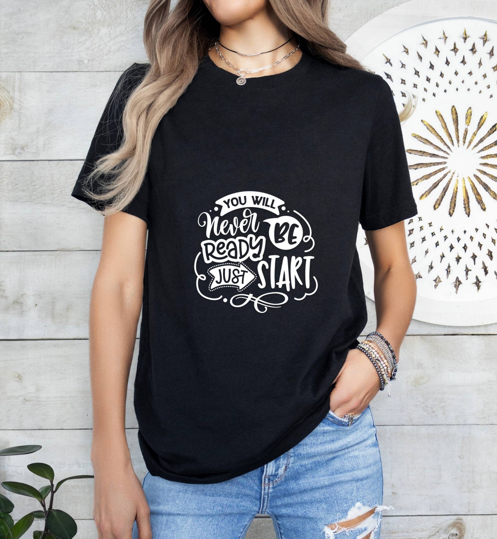 Inspirierendes Christliches T-Shirt You Will Never Be Bereit, Just Start von RaidenGateDesign