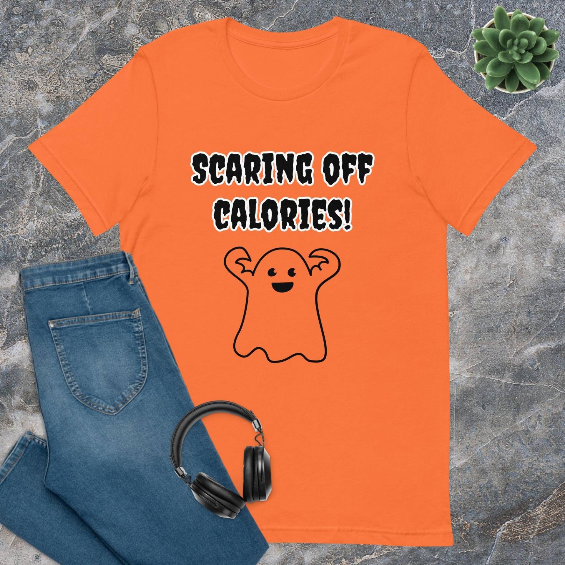 Kalorien Verscheuchen | Niedliches Geister Shirt Gesicht Gruseliges Geschenk Gespenst Halloween von RaidenGateDesign