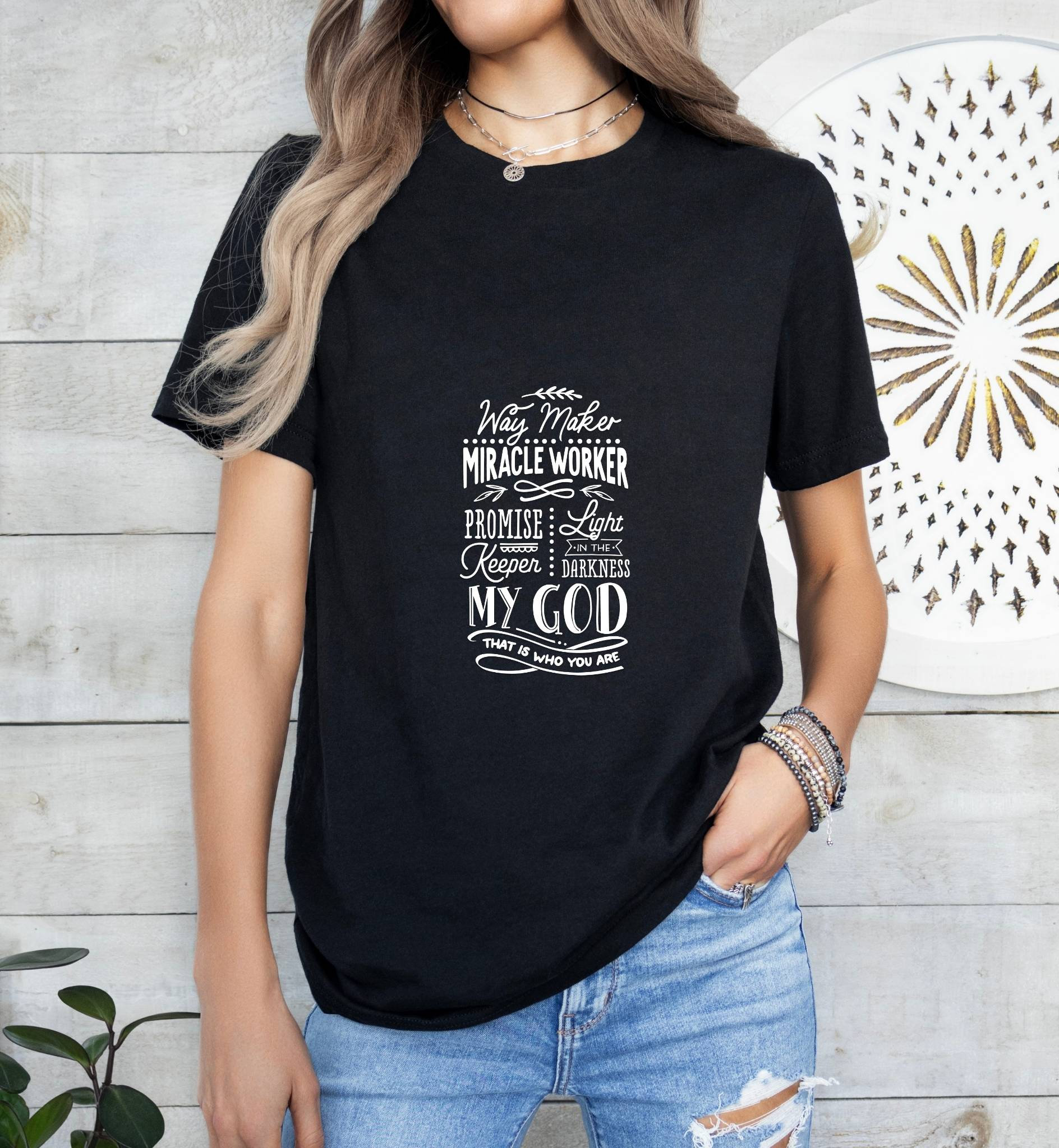 Way Maker Wundertäter T-Shirt Christlicher Inspirierender Bibelvers von RaidenGateDesign