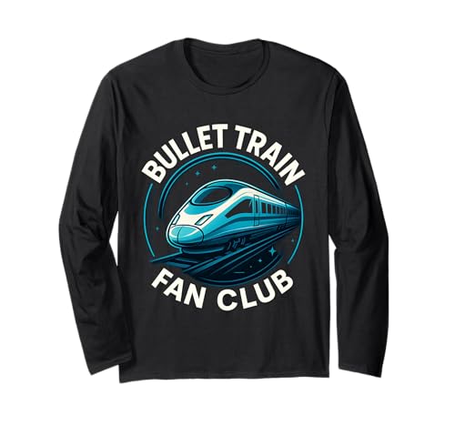 Bullet Train Fan Club, Hochgeschwindigkeitsbahn Kinder & Erwachsene Langarmshirt Bullet Train Fan Club, Hochgeschwindigkeitsbahn Kinder & Erwachsene Langarmshirt von Railfan Shinkansen High Speed Train Lovers