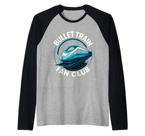 Bullet Train Fan Club, Hochgeschwindigkeitsbahn Kinder & Erwachsene Raglan Bullet Train Fan Club, Hochgeschwindigkeitsbahn Kinder & Erwachsene Raglan von Railfan Shinkansen High Speed Train Lovers
