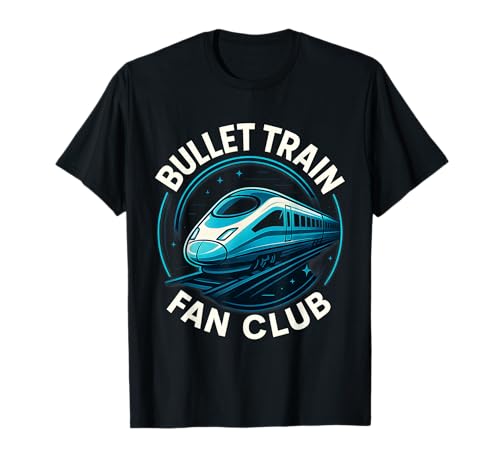 Bullet Train Fan Club, Hochgeschwindigkeitsbahn Kinder & Erwachsene T-Shirt Bullet Train Fan Club, Hochgeschwindigkeitsbahn Kinder & Erwachsene T-Shirt von Railfan Shinkansen High Speed Train Lovers