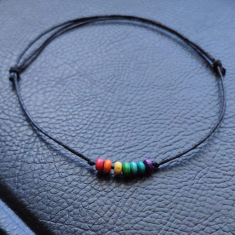 Fußkettchen Herren Surfer Für Schwarz String Bead 7 Chakra Strand Wasserdicht Geschenke von RaimondsAccessories