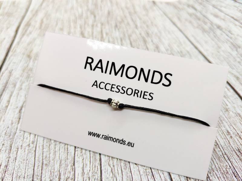 Schwarze Schnur Armband Schwarz Gewachst Baumwolle String Surfer Weihnachten Geschenk Schwarze Herren Schmuck Für von RaimondsAccessories