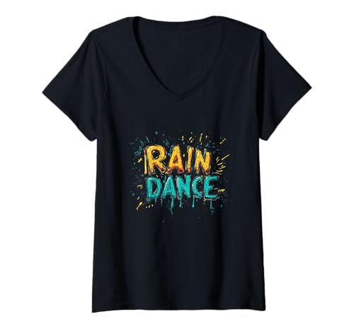 Damen Tolles Regentanz-Kostüm für Erwachsene und Kinder T-Shirt mit V-Ausschnitt Damen Tolles Regentanz-Kostüm für Erwachsene und Kinder T-Shirt mit V-Ausschnitt von Rain Dance