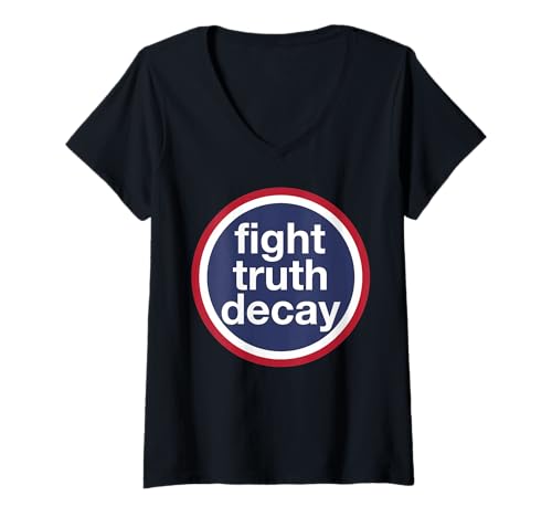 Damen Kampf Wahrheit Zerfall T-Shirt mit V-Ausschnitt Damen Kampf Wahrheit Zerfall T-Shirt mit V-Ausschnitt von RainFish Graphics