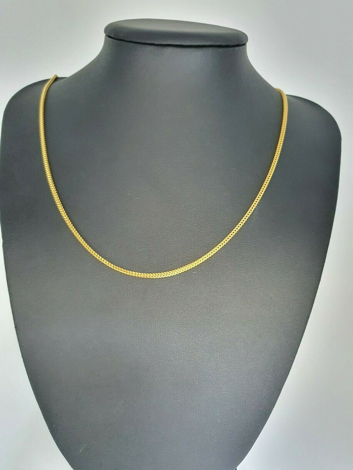 22K Gelbgold Herren/Damen Kette Halskette 22" Zoll Lang Gemarkt von RainaJewels