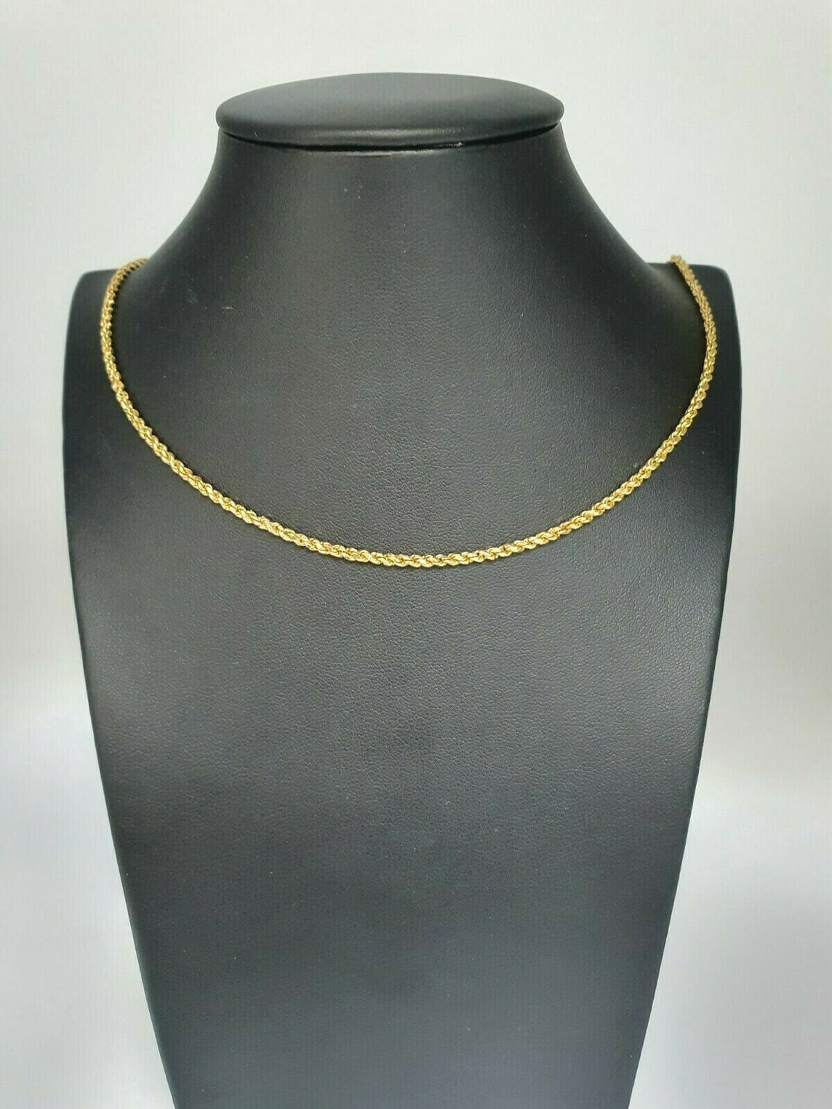 22K Gelbgold Herren/Damen Massiv Gedrehte Seilkette Halskette 40-55 cm von RainaJewels