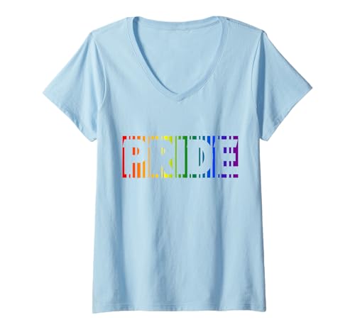 Damen Pride Rainbow Barcode Gay Geschlecht Rechte LGBTQ Monat Verbündete T-Shirt mit V-Ausschnitt Damen Pride Rainbow Barcode Gay Geschlecht Rechte LGBTQ Monat Verbündete T-Shirt mit V-Ausschnitt von Rainbow Bar Code Pride Month LGBTQ Design