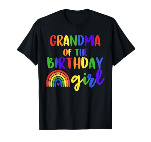 Geburtstags-Matching für Grandma of The Birthday Girl in Regenbogenfarben T-Shirt Geburtstags-Matching für Grandma of The Birthday Girl in Regenbogenfarben T-Shirt von Rainbow Birthday Family Matching